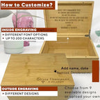 Baptism Memory Box Bamboo Wood, Personalized Baptism Gifts for Boys - Image 4