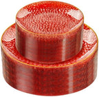 Rubtlamp 60 Pcs Red Plasitc Plates, Gold Red Disposable Plates, Fancy Party Plates, Hammered Plastic plates Include 30 Dessert Platos, 30 Dinner Platos for Party by Rubtlamp
