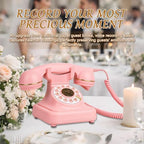 Audio Guest Book Wedding Phone- Record Customized Audio Messages with GuestBook – A Personal and Convenient Way to Preserve Your Special Occasions (Pink) - Image 3