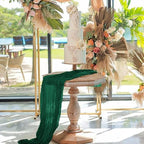 24 Pack Emerald Green 10Ft Cheesecloth Table Runner - Image 7