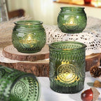 36 Pcs Green Candle Holders Bulk for Wedding Table Centerpieces - Assorted Glass Tea Light Holders for Vintage Wedding Table Centerpieces, Bridal or Baby Shower Decoration - Image 3