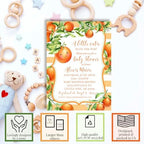 Amanda Creation Little Cutie Personalized Baby Shower Invitations, Little Cutie Baby Shower Invitations, 20 Personalized 5x7 Double-Sided Cards with White Envelopes, Made in USA - Image 2