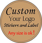 500PCS Custom Text Business Roll Sticker Personalized Design Water Bottle Label Gift Box Birthday Wedding Party First Holy Communion Baptism Stickers (Transparent PVC, 1.5" Square) by Wennikids
