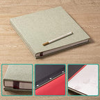 Large Photo Album Self Adhesive 4x6 5x7 6x8 8x10 Pictures Scrapbook Magnetic Album DIY Scrap Book 60 Sticky Pages Linen Cover DIY Photo Album with A Metallic Pen and DIY Accessories(Grass Green) - Image 6