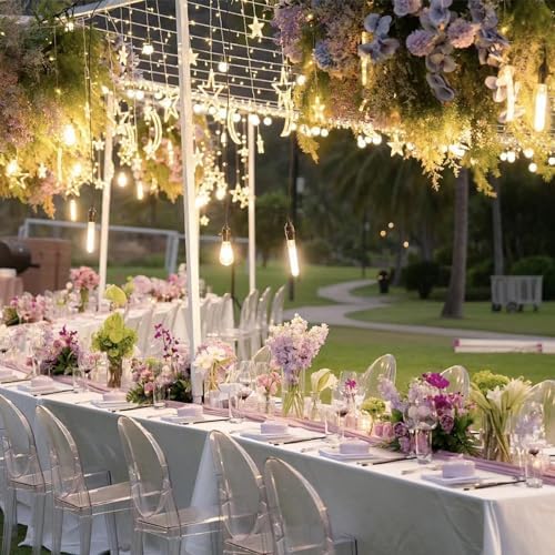 10 Pack Dusty Pink Spring Summer Cheesecloth Table Runners 35x120 Inches, 10FT Pink Table Runner Boho Gauze Cheese Cloth Table Runner for Wedding Baby Shower Birthday Party Decor - Image 5