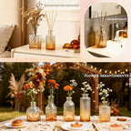 Der Rose 32pcs Amber Bud Vases in Bulk Vintage Vases for Fall Home Decor - Image 6