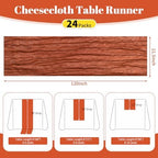 24 Pack Terracotta 10Ft Cheesecloth Table Runner - Image 2