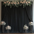 30x10FT Black Backdrop Curtains for Wedding Parties, Wrinkle Free Photo Backdrop Curtains for Wedding Birthday Party Baby Shower, Fabric Drape with Rod Pockets 5ft x 10ft, 6 Panels by Unknown