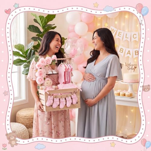 Novabright Wooden Baby Shower Crate Closet with Handle, Swing, Wood - Image 6
