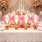 Palmhill 8 Sets 11.8" Hot Air Balloon Decorations Lanterns With Led Light - Image 5