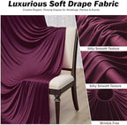 50x12 ft Burgundy Backdrop Curtains for Weddings, Birthdays and Photos - Image 4