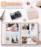 Artfeel Photo Album Self Adhesive Scrapbook Album for 3x5 4x6 5x7 8x10 Pictures,40 Pages Linen Cover with Display Window DIY Photo Book,Ideal Gifts for Family Travel Wedding Baby - Image 4
