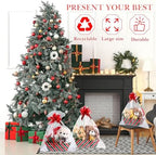 Thenshop 44 Pcs Empty Gift Basket Bulk,Basket Gifts, Red, Green, Stripe - Image 6