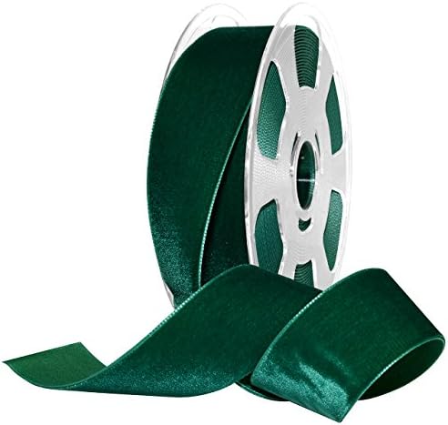 Morex Ribbon Nylon, 1 1/2 inches by 11 Yards, Emerald, Item 01240/10-456 Nylvalour Velvet Ribbon, 1 1/2" x 11 yd, by MorexRibbon