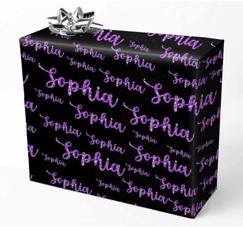 AOFUN Custom Gifts Paper Gifts For Husband Personalized Name Text Fashion Birthday Gift Custom Name Gift 3 Rolls 58" x 23" by Unknown
