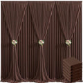 30ft x 10ft Brown Backdrop Curtain for Parties Wedding Brown Wrinkle Free Backdrop Drapes Panels for Baby Shower Gender Reveal Birthday Photo Photography Polyester Fabric Background Decoration by Suppromo