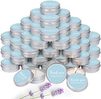 Mtlee 50 Pcs Blue Thank You Candles Wedding Baby Shower Party Favors by MTLEE