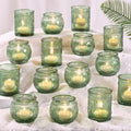 DARJEN 48Pcs Green Votive Candle Holders- Glass Candle Holders Bulk for Flameless LED Tea Waxes, Romantic Candle Holder for Wedding Decor, Various Parties & Dinner Table by DARJEN
