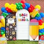 3 Set Back to School Arch Backdrop Covers 4ft 5ft 6ft by Hillsuren