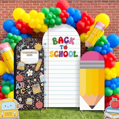 3 Set Back to School Arch Backdrop Covers 4ft 5ft 6ft by Hillsuren