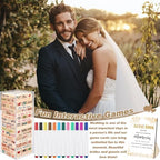 80 Wedding Guest Book Alternative tumbling tower Wooden Block, Leaves - Image 6