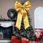Meseey Giant Satin Bow 27x39 Inch Extra Large Decorative Bow for Christmas Tree Topper,Party,Home Wall,Baby Shower & Birthday Decor（Gold - Image 4