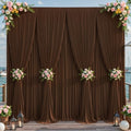 8 Panles Brown Backdrop Curtains - Wrinkle Free Fabric Backdrop Curtain for Photoshoot,10ft Wedding Party Photo Backdrop Drapes for Birthday Baby Shower Photography Stage Background Decorations by Shillance