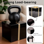 UoeRing 3 Pcs Large Gift Box Glossy Black 12x12x11 Inch with Lid - Image 6