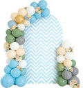 Blue Chevron Arch Backdrop Covers One-Sided Arched Frame Stand Stretchy Fabric Covers for Birthday Parties Baby Shower Wedding Arch Tablecloth Decor Props by Iydamc