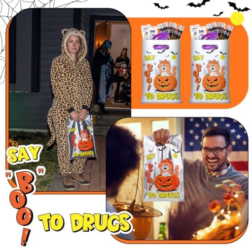 Resurhang 50 Set Halloween Safety Gifts Bulk, Say Boo to Drugs Favors - Image 4