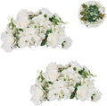 BLOSMON Faux Flower Balls Table Centerpieces, 2 Pcs, White, 14.2" Diameter by Blosmon