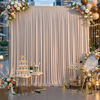40x10ft Nude Backdrop Curtains for Wedding Parties Wrinkle Free Photo Backdrop Drapes for Photography Birthday Baby Shower Soft Fabric Party Backgournd for Photoshoot 5x10ft, 8 Panels - Image 7
