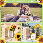 80 Wedding Guest Book Alternative tumbling tower Wooden Block, Sunflowers - Image 5