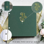 Holoary Photo Album 4x6 600 Photos 5 Pictures Per Page, 4”x6” Picture Album, Linen Fabric Cover Big Picture Book for Photos, 4x6 Photo Albums for Family Weddings Travel Memories(Dark Green) - Image 3