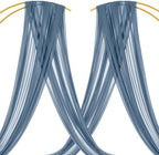 Sheer Gauze Wedding Arch Draping Fabric 29" x 20 FT 4 Panel Dusty Blue - Image 4