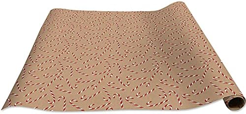 Jillson Roberts Gift Wrap, Candy Cane Glitter (6 Jumbo Rolls 10ft x 30in) - Image 3
