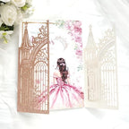 20PCS Laser Cut Wedding Invitations,Wedding Invitation Card Pocket,Quince Invites,Sweet 16 Invitations,Quinceanera Invitations,Laser Cut Invitations For All Occasions - Image 3