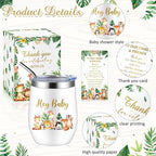 Hoolerry 6 Set Baby Shower Cups, 12oz Stainless Steel Tumbler, Wild Animals - Image 3