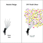 Personalized Wedding Gift Fingerprint Guest Book Canvas Wedding Favors for Party Anniversary Decorations DIY Thumbprint Signature Painting Ready to Hang-60x90cm - Image 3