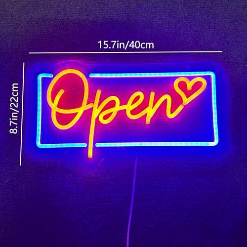 Led Neon Open Signs for Wall Decor Business Open Sign for Store Shop Storefront Window Door Wall- Red&Blue - Image 3