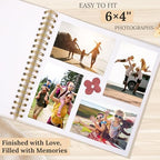 12"x12" Scrapbook Photo Album Linen Cover 40 Sheets 80 Pages White Paper - Image 3