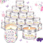 MTLEE Butterfly 24 Pcs Baby Shower Party Favors Candles Lavender Scented Baby Shower Favors for Guests Rustic Tealights Candles Gender Reveal Return Gifts(Gold, 1.2 Oz) by CelebrateEveryMoment