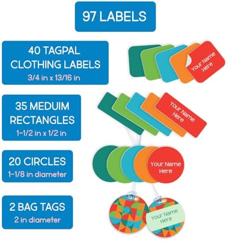 InchBug Personalized Name Label Combo Pack, 97-Piece, Ocean Dive - Image 3