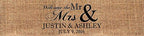 100 Burlap Welcome The Mr & Mrs Wedding Anniversary Engagement Party Water Bottle Labels Bridal Shower Birthday - Image 2