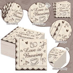 Ziliny 280 Pcs Love Is Brewing Bridal Shower Decorations Tableware Set - Image 3
