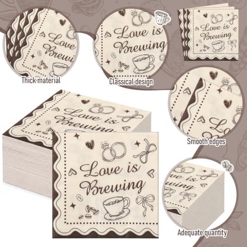 Ziliny 280 Pcs Love Is Brewing Bridal Shower Decorations Tableware Set - Image 3