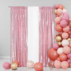 Eternal Beauty Fuchsia Pink Sequin Backdrop Curtains, 4 Panels 2x8FT - Image 5