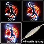 Basketball Neon Sign, USB Powered LED Light for Sports Room Decor - Image 3