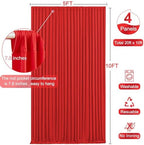 20ft x 10ft Red Backdrop Curtain for Parties Red Wrinkle Free Backdrop Drapes Panels for Wedding Baby Shower Birthday Photo Photography Christmas Polyester Fabric Background Decoration - Image 5