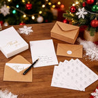 200 Pack Thank You Cards with Envelopes Bulk, Cream Blank Thank You Notes 4 x 6 Inch with Stickers, Elegant Classy Note Cards for Wedding, Business, Graduation, Baby Shower, Bridal Shower & Memorial Service (Cream Card + Gold Foil Font) - Image 5